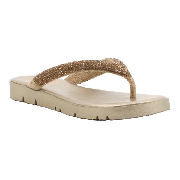 Footwork Viva Light Gold Flip Flop Sandal