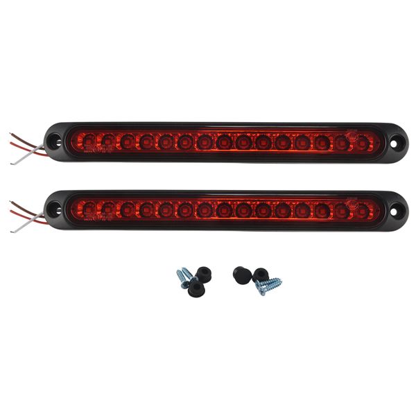 2Pcs 10Inch 15 LED Trailer Light LED Stop Turn Tail Light Third Brake Bar S