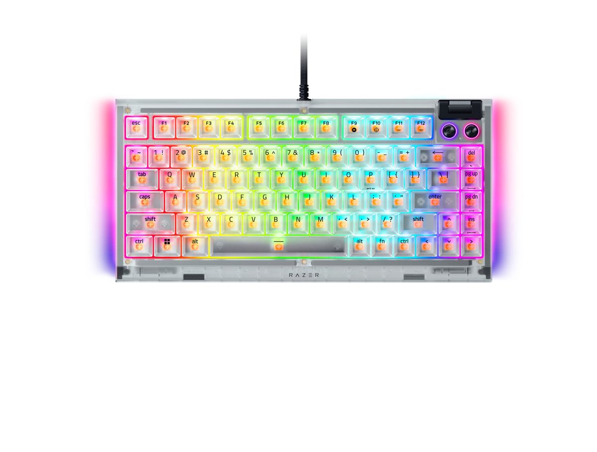 キーボード Razer BlackWidow V4 75% Phantom White Razer BlackWidow V4 75% コンパクトでホットスワップ可能なメカニカル