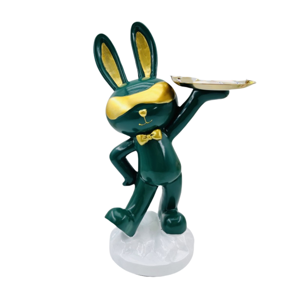 Mrkoman-Rabbit Tray Home Decoration Resin Crafts