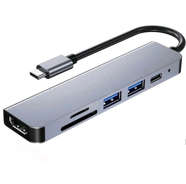 Universal Connect USB Hub: 6-in-1 Type C to Multiport Adapter