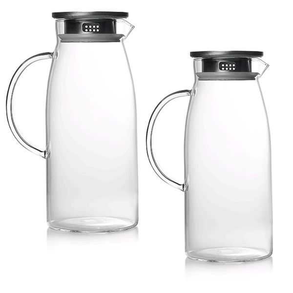 Kitchen Glass Pitcher Hot/Cold Water Set of 2