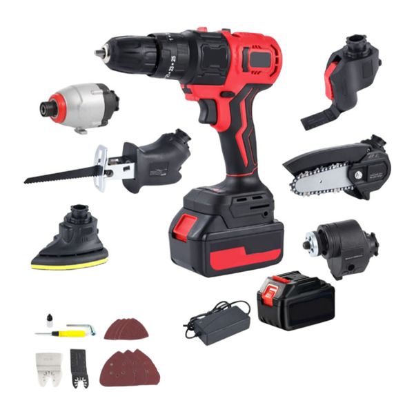 7-In-1 21V Cordless Multi-Head Brushless Power Tool Attachment