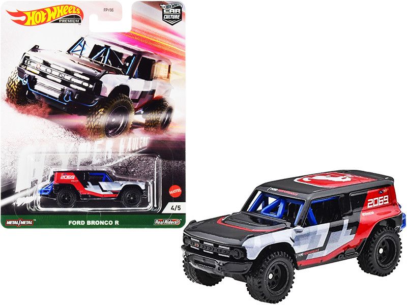 Hot wheels -GRJ85 3 in. 1-18 Scale Ford Bronco R Hyper Haulers -Diecast