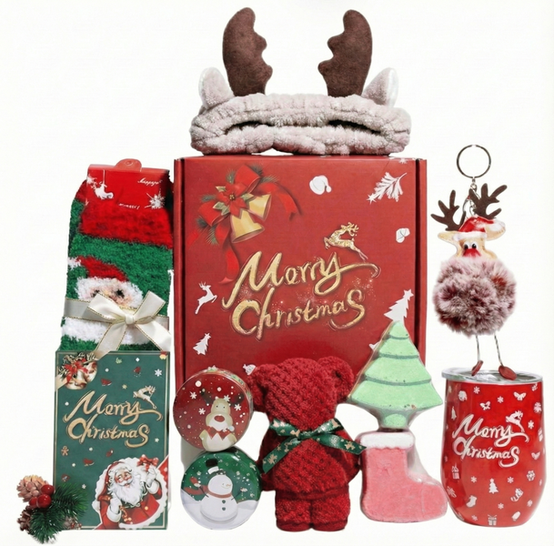 Christmas Gift Set for Women 12 Piece - Holiday Gift Box with Tumbler