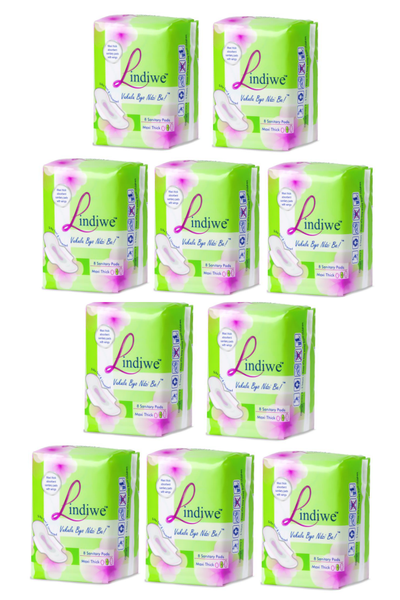 Lindiwe Sanitary Pads Maxi Thick 10 packs x 8 Pads (80)