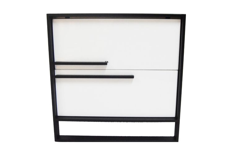 Rosalynn Pedestal-White&amp;Black