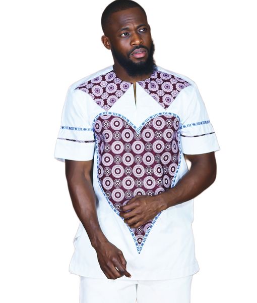 Africa Fashion House Arome Maroon Pleated Shwe Shwe Shirt