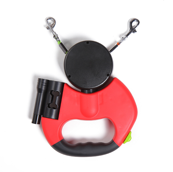 Tangle-Free Dual Retractable Dog Lead for Small-Medium Dogs