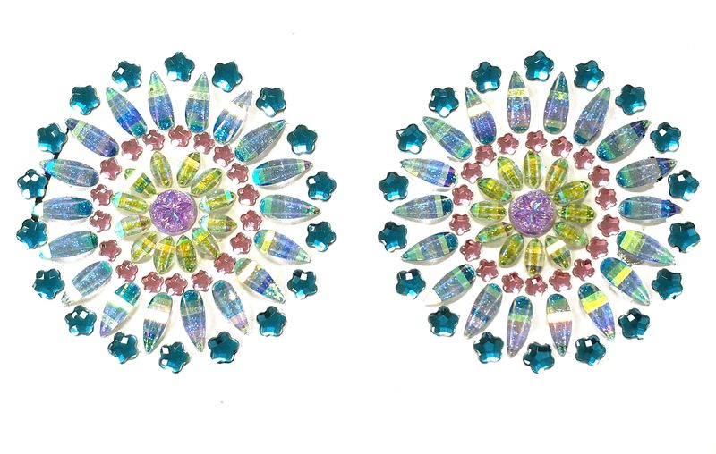 Festival Chest / Body Rhinestone Jewel Sticker - 12
