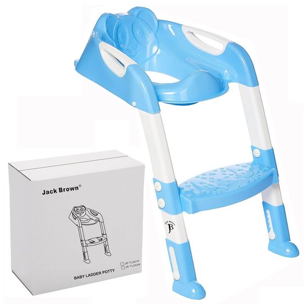 Jack Brown Children's Toilet Training Seat and Ladder - Blue