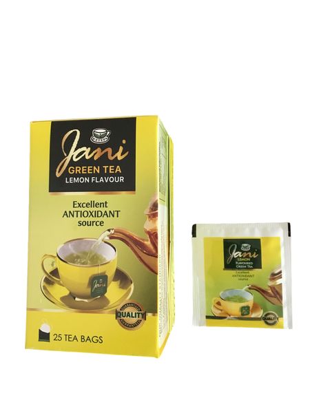 Jani Green Tea Lemon Flavour Excellent Antioxidant Source Tea Bags 25's