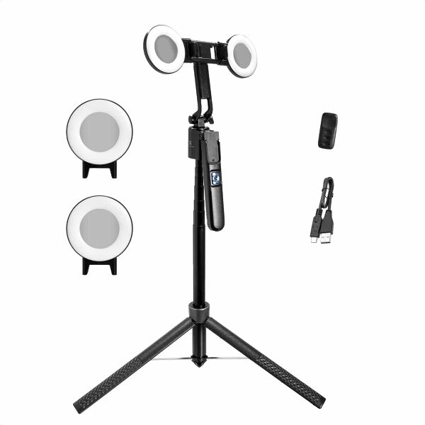 K&amp;F Face Tracking Selfie Stick with Gesture Control and LEDs | KF15.0006
