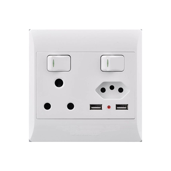 Socket 16A +Euro+2Xusb 4X4