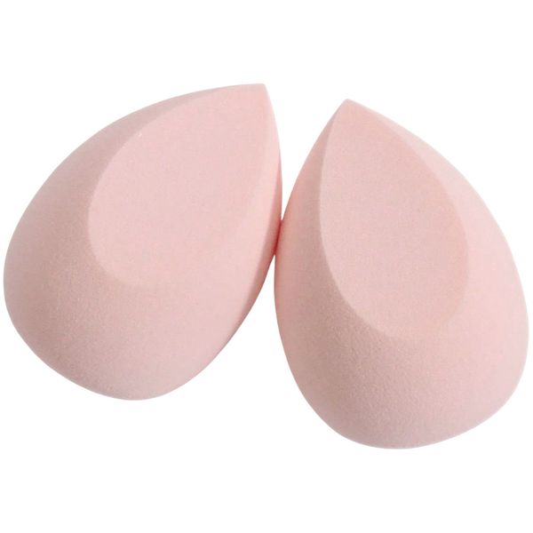 2 Piece Professional Teardrop Beauty Makeup Sponge Set - Soft Pink