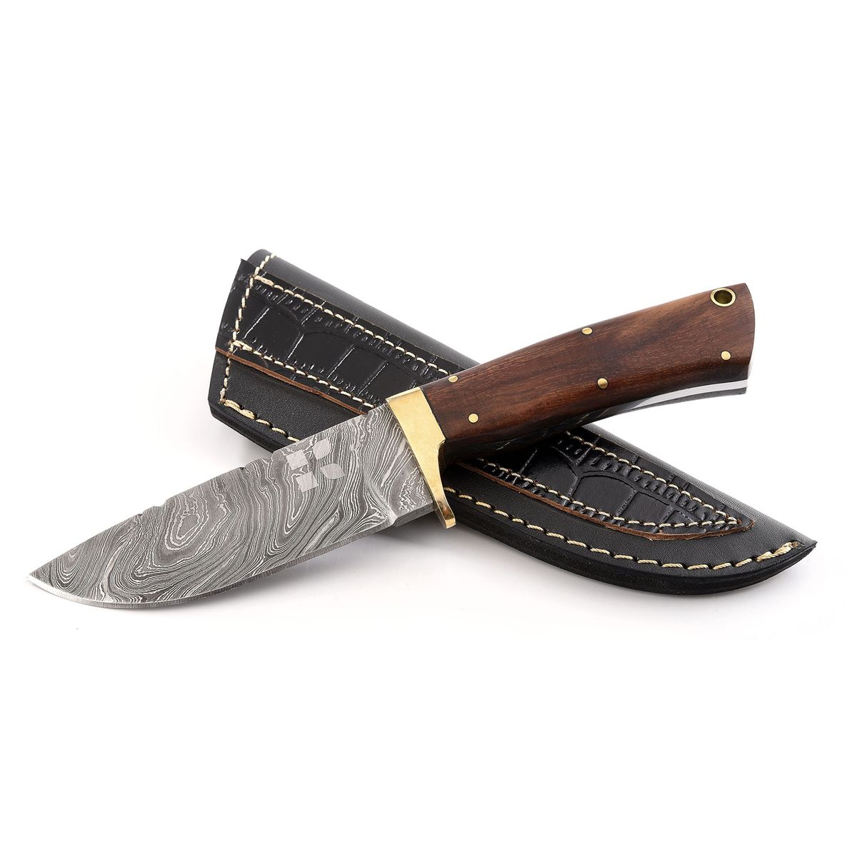 Koch - Handmade Damascus Steel Hunting Knife - Walnut YV-09 | Shop ...