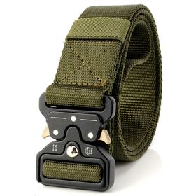 Tactical Nylon Waist Belt Army Quick Release Buckle Belt-Black | Shop ...