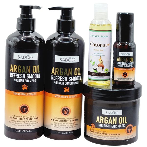 SADOER Argan Oil Kit and Runako Sanaa Coconut Oil 100ml
