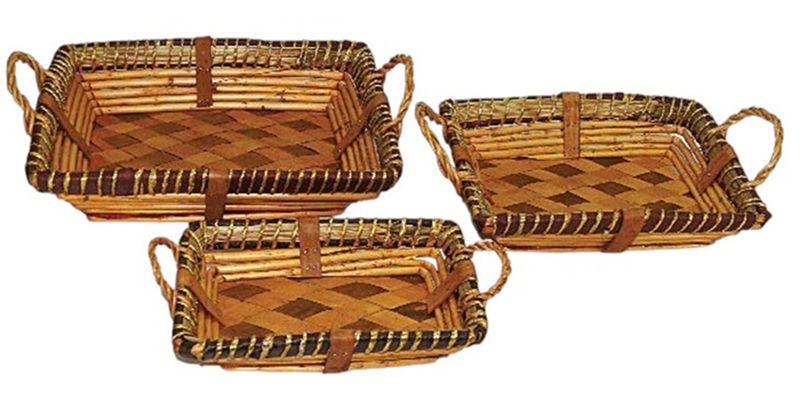 Woven Baskets Set of 3 -41.5X30X7CM