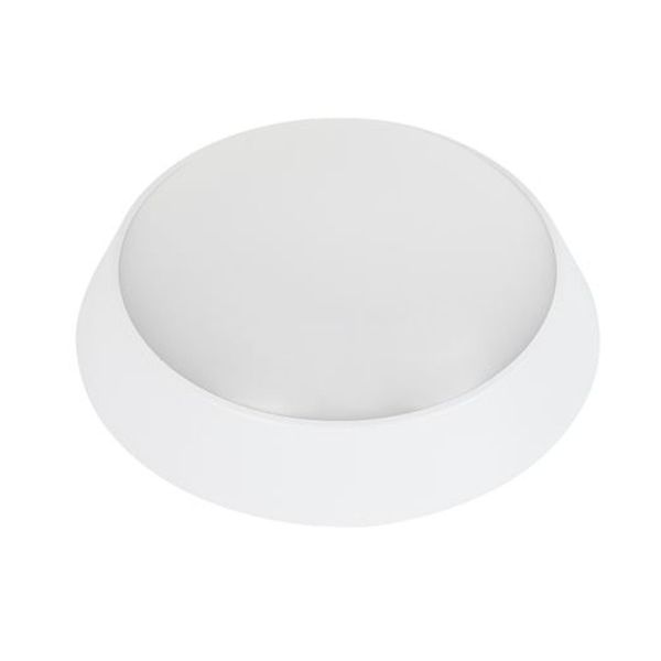 ACDC - 230vac Led 20w Pvc White Bulkhead Cct Adj 220mm Dia.