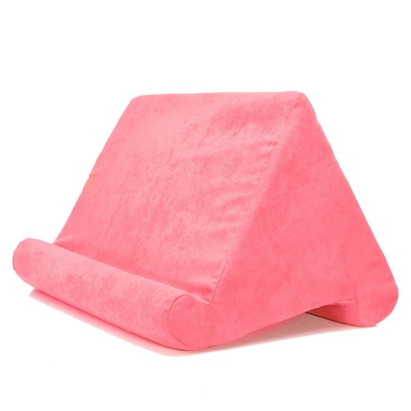 Multi Functional Pink Fluffy Velvet Memory Sponge Tablet Pillow Stand