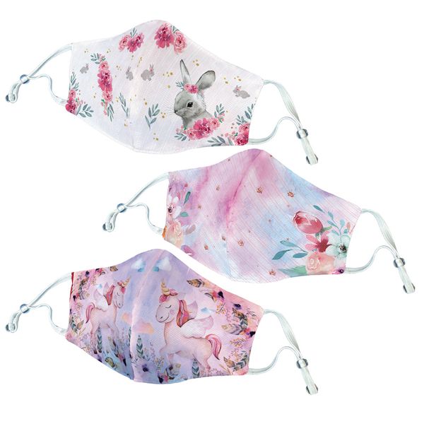 Medicshield - Kids Face Masks - Pack of 3 - Reusable - Adjustable Ear Loops