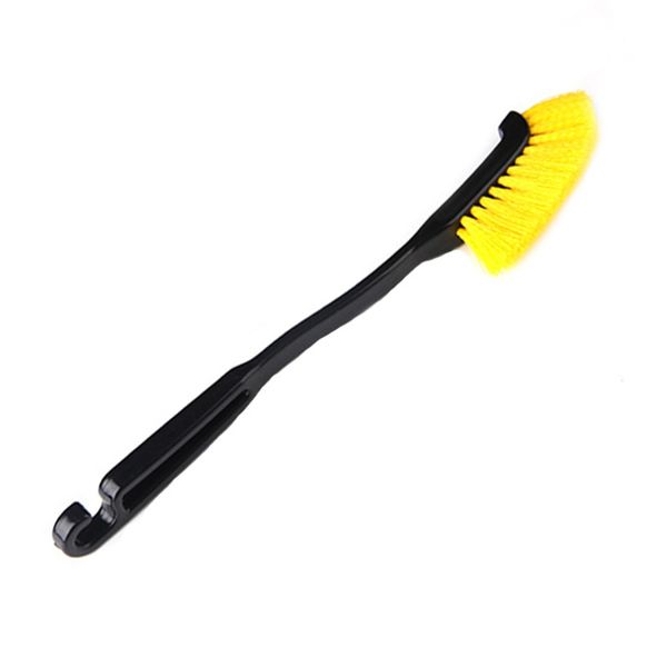 Long-Handle Wheel Brush with Soft Bristles for Rim Cleaning