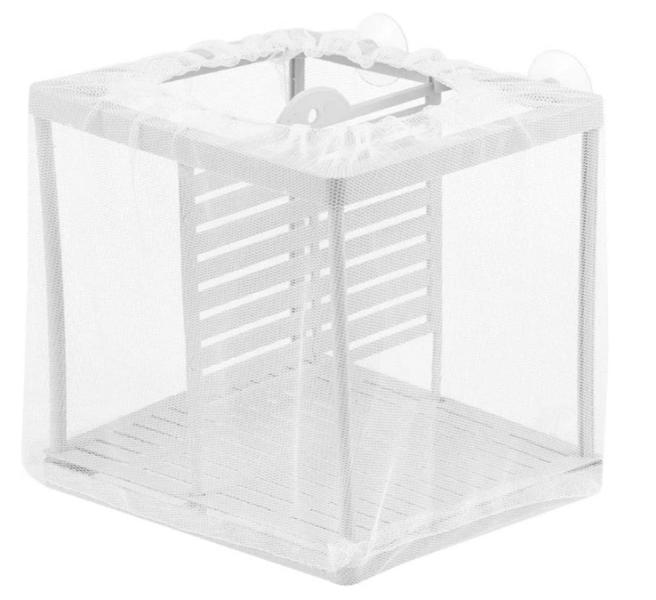 Aquarium Fish Breeding &amp; Isolation Net Box Divider and Suction Cups - Small