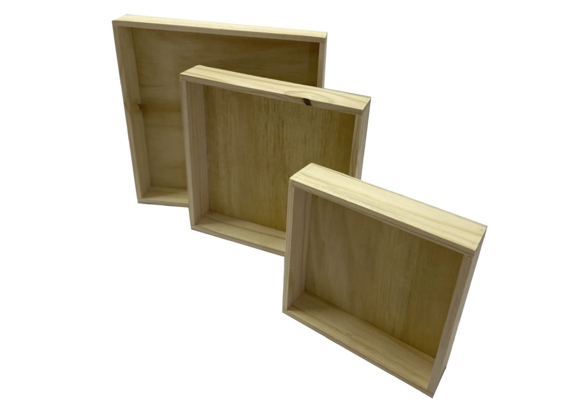 Wooden Tray/box Set of 3 Buy Online in South Africa