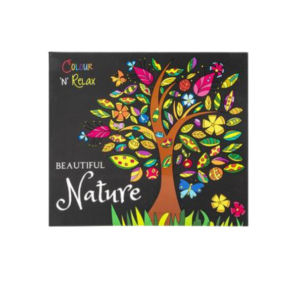 Book colouring &amp; relax beautiful nature
