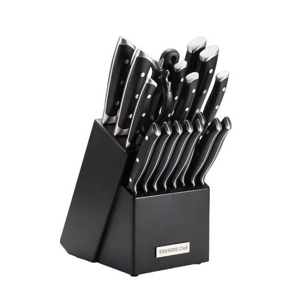 Trends Chef 19 Pc Stainless Steel Knife Block Set
