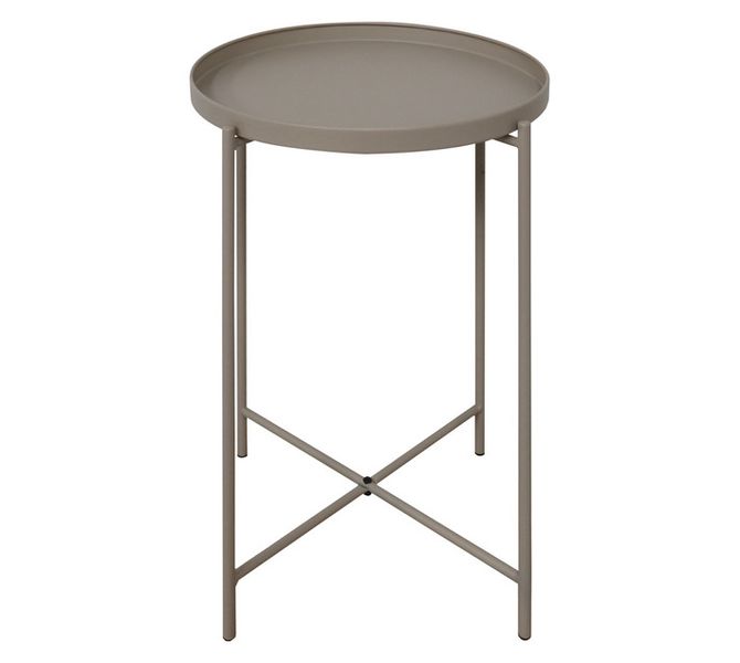 Metal Side Table Mushroom Grey