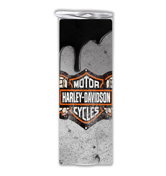 15 oz Skinny Tumbler with straw &amp;lid-Double Wall-Harley Davidson