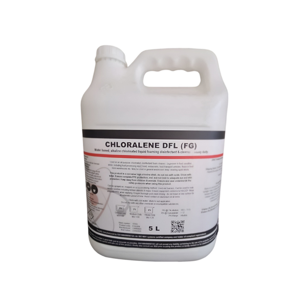 5L Chloralene DFL Food Grade Liquid Foam Disinfectant - Surface Hygiene