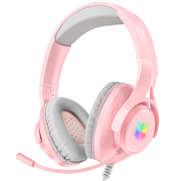 ONIKUMA X16 Wired RGB Over-Ear Gaming HeadSet Surround Sound Stereo-Pink