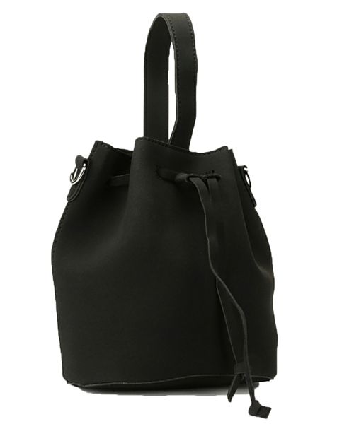 UB Creative Leather Look Pouch Handbag - Black
