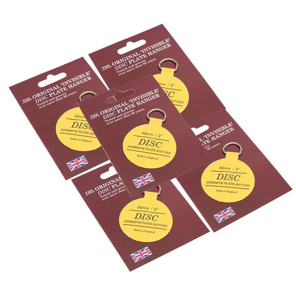 Invisible Plate Hooks - Adhesive Disk Plate Hanger - 50MM - 5 Pack