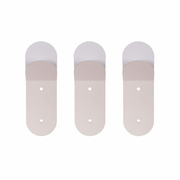 Bubblegum Wall Hook Stack 3 Pack - White