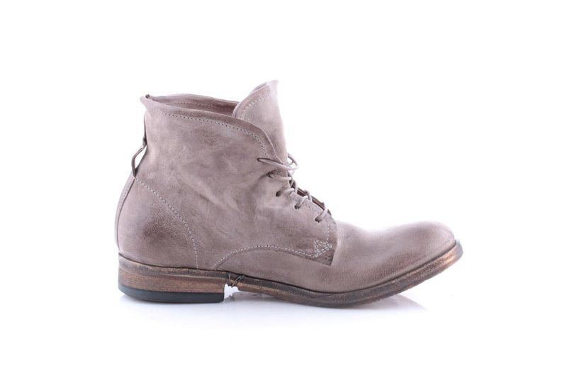 Men's ankle grey leather boot