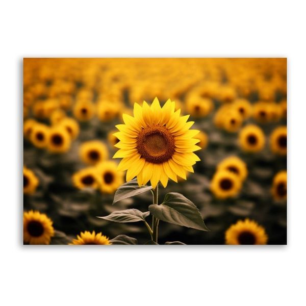 Small Blurred Sunflower Canvas Floral Wall Art