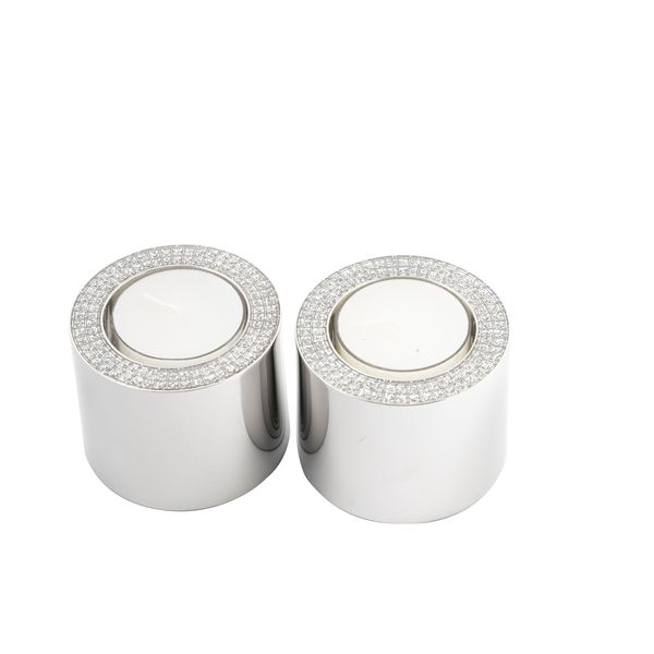 Jenna Clifford Set of 2 Diamond Tealight Tall