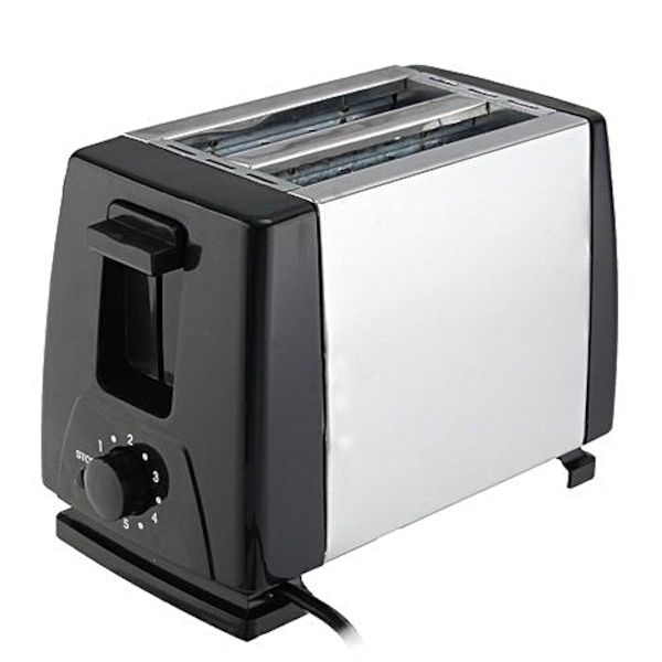 2-Slice 700W Electric Toaster - Silver