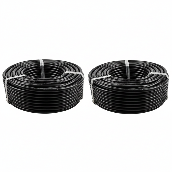 3 Core 2.5mm Black Cable 30m - Durable Electrical Wire for - 2 Pack