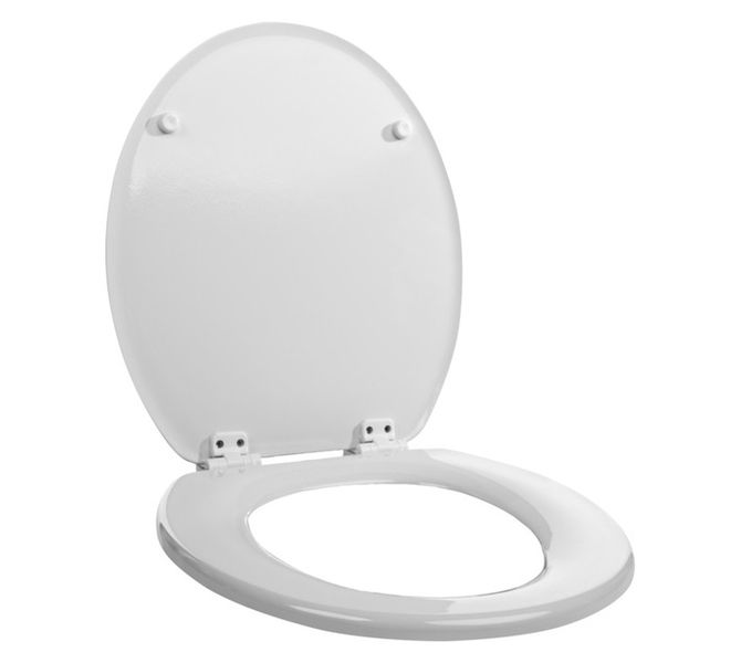 Toilet Seat White MDF - Wooden