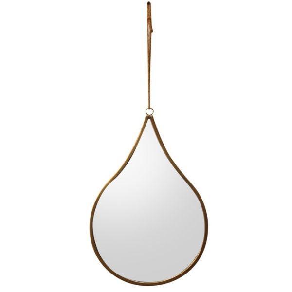Fantham Beds And Lounges, Metal Frame Round 55 cm x 36 cm Metal Mirror