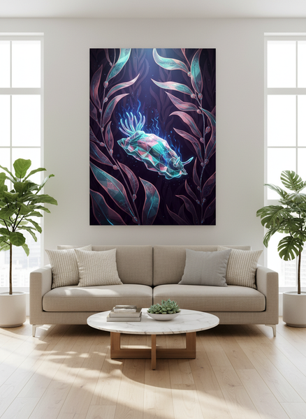 Modern Canvas Art Ready to Hang Contemporary Art Astral Crystal Nudi branch