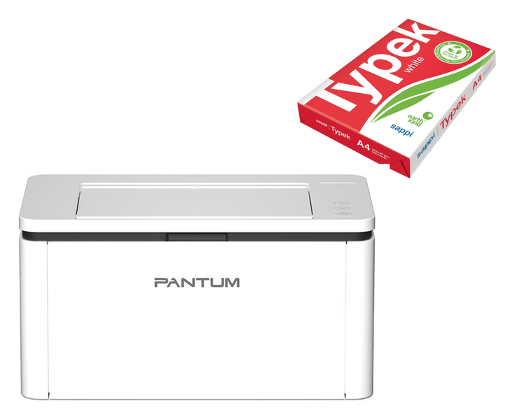Pantum BP2305W Monochrome Laser Printer &amp; Typek A4 80gsm Ream ( 500 Sheets)