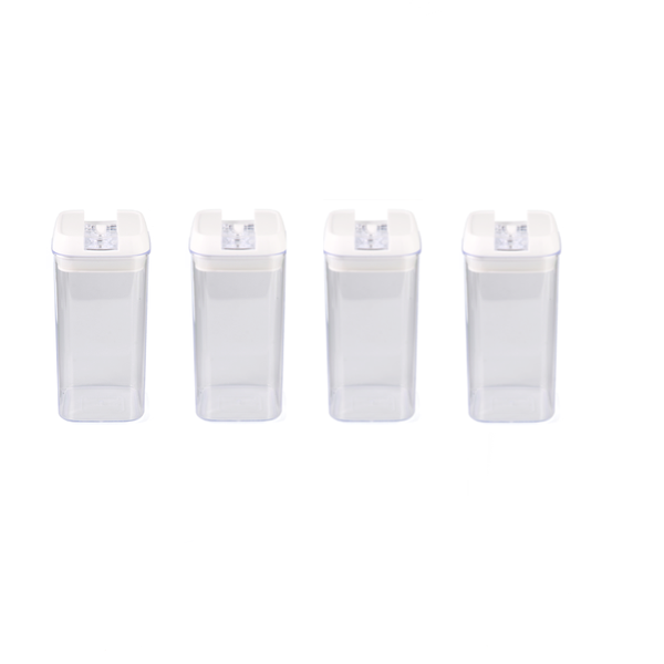 Pack of 4 - 1.2L TRENDZ food canisters