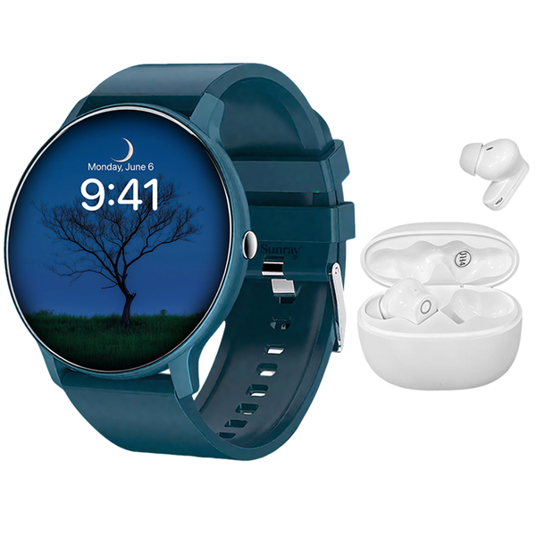 SUNRAY Bluetooth Smartwatch with Wireless Earbuds Gift Set - Waterproof