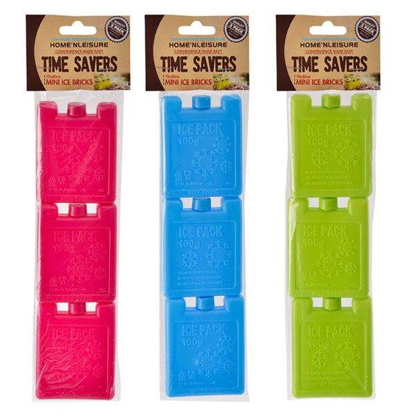 Set of 3 Mini Ice Brick Board - Blue, Pink &amp; Green